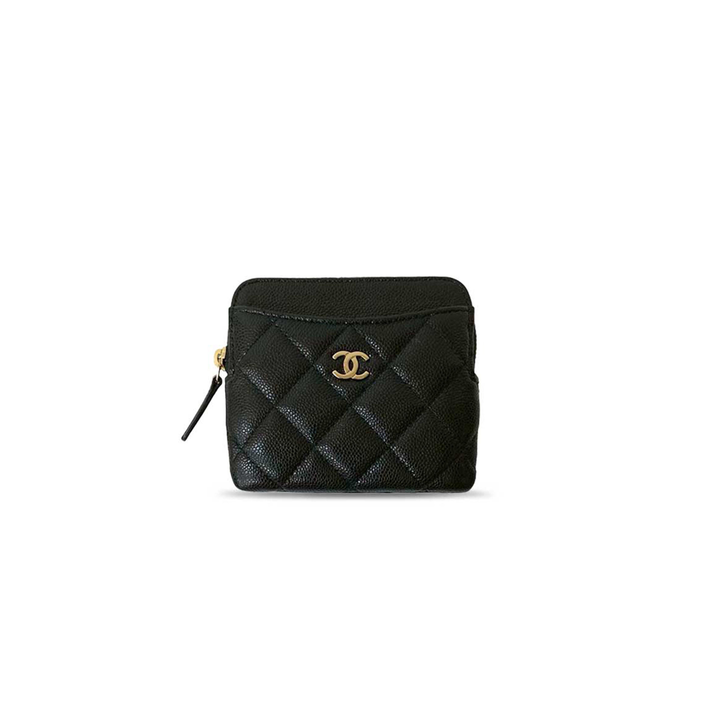 Ch**el grained calfskin coin purse coin case (11*9.5*1.5cm)